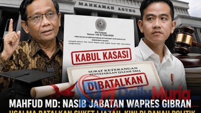 Mahfud MD: Nasib Jabatan Wapres Gibran Usai MA Batalkan Suket Ijazah Kini di Ranah Politik