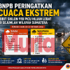 BNPB Peringatkan Cuaca Ekstrem, Bibit Siklon 91B Picu Potensi Hujan Lebat di Sumatera